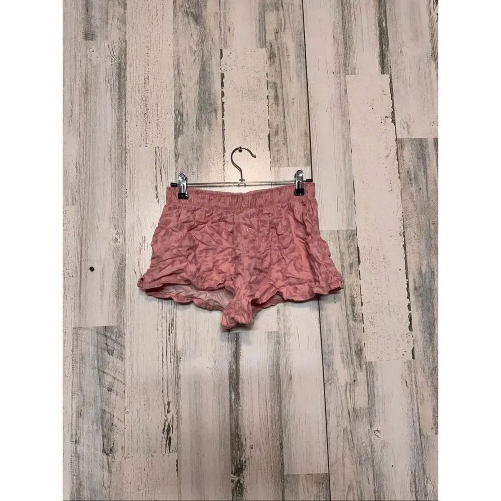 Colsie Pink Lounge Shorts Size XS Soft Cotton Rayon Pajama Shorts Elastic Waist